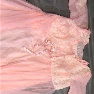 Miss Elaine Pink Lace Chemise
